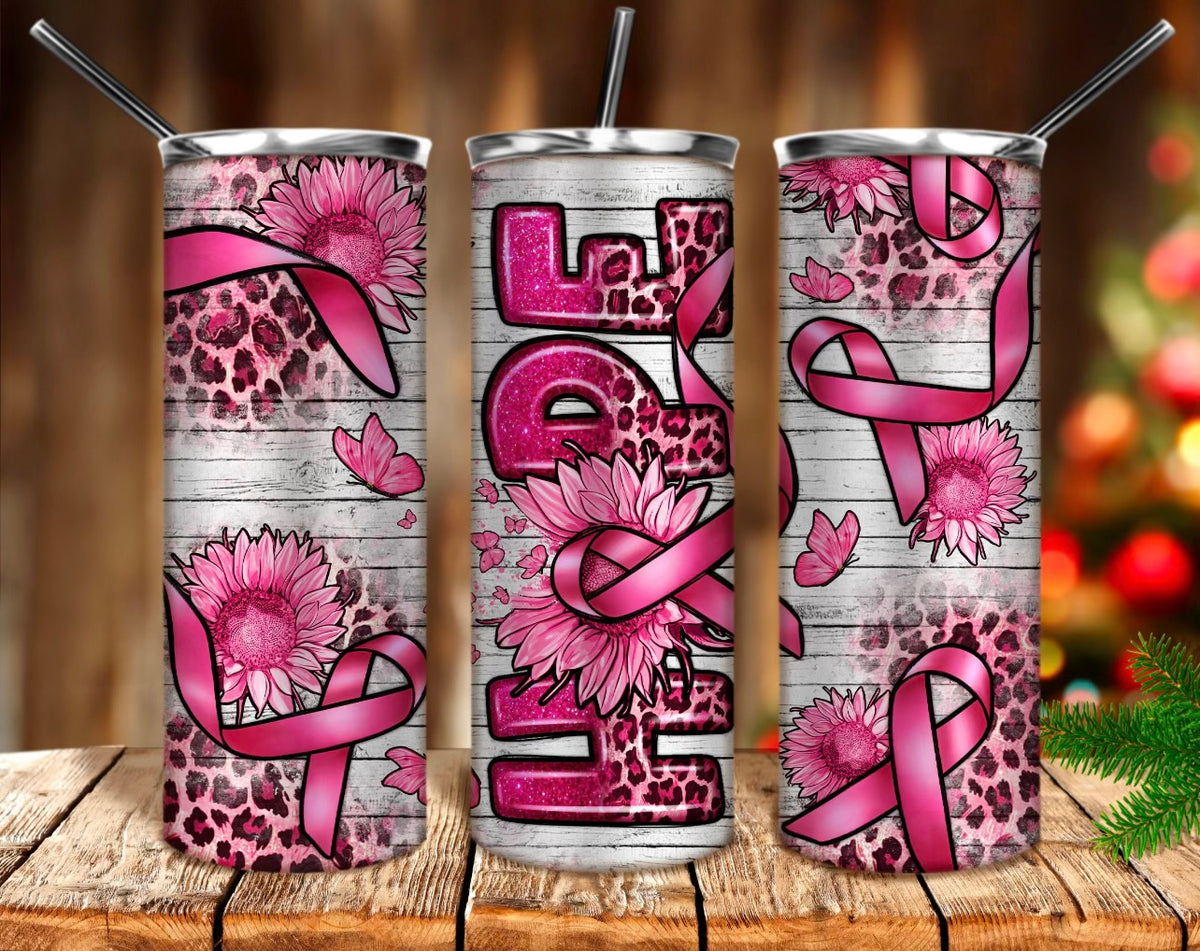 Cute Tumblers  Give Cancer The Boot Breast Cancer Awareness Tumbler – Pink  Warrior Gifts.com