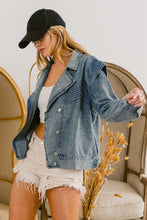 Load image into Gallery viewer, BiBi Button Up Long Sleeve Denim Jacket
