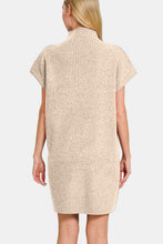 Load image into Gallery viewer, Zenana Short Sleeve Sweater Mini Dress
