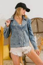 Load image into Gallery viewer, BiBi Button Up Long Sleeve Denim Jacket
