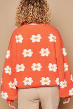 Load image into Gallery viewer, Daisy Pattern Drop Shoulder Sweater
