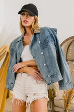 Load image into Gallery viewer, BiBi Button Up Long Sleeve Denim Jacket
